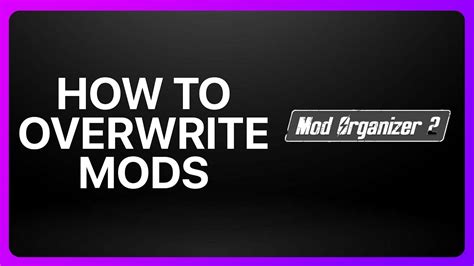mod organizer 2|mod organizer 2 overwrite.